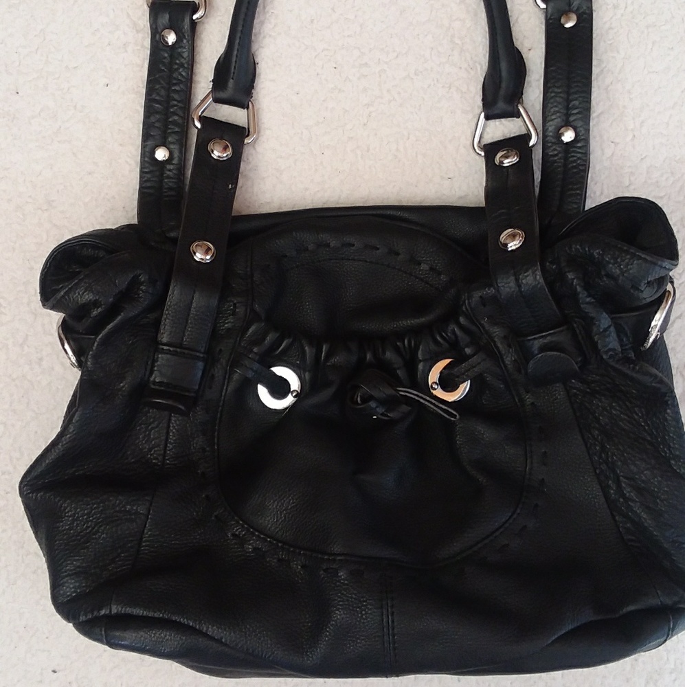 Black Leather Makowsky Purse